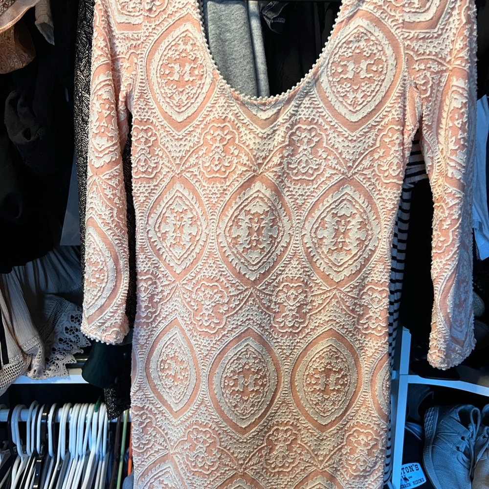 Free People peachy pink mini Dress